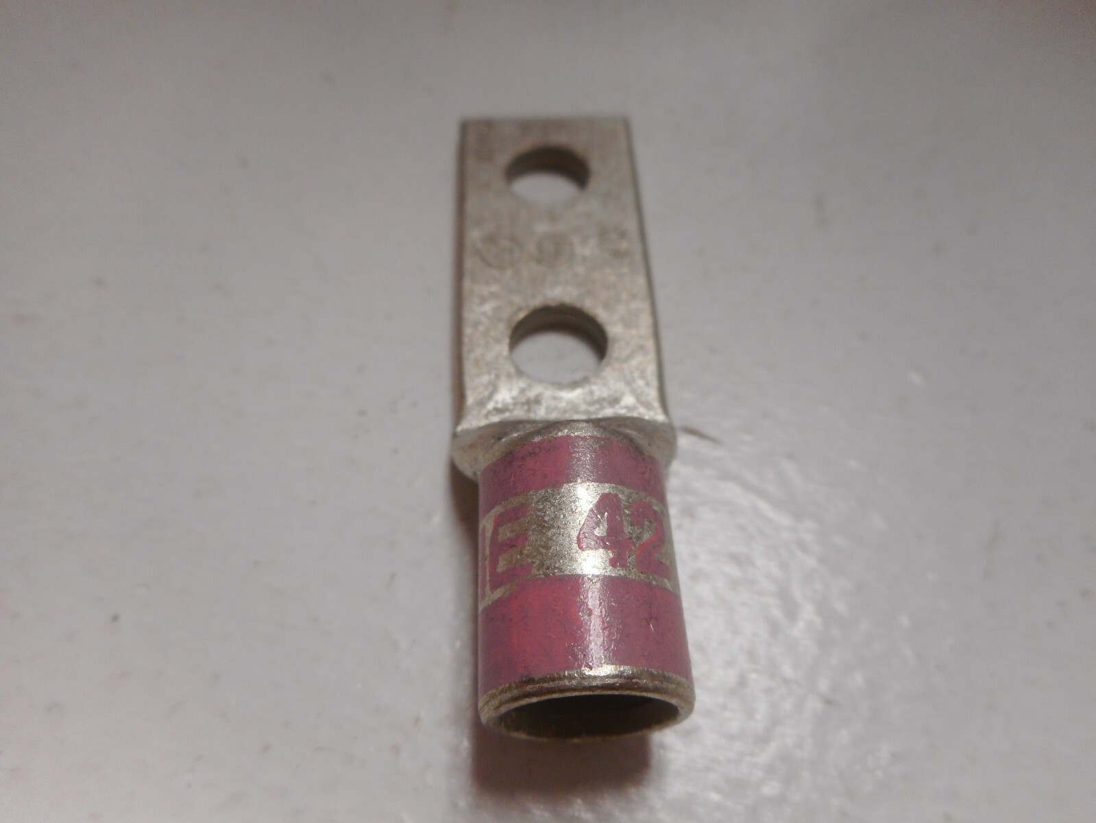 NOS 54255 THOMAS & BETTS COPPER TWO HOLE LUG, STANDARD BARREL,