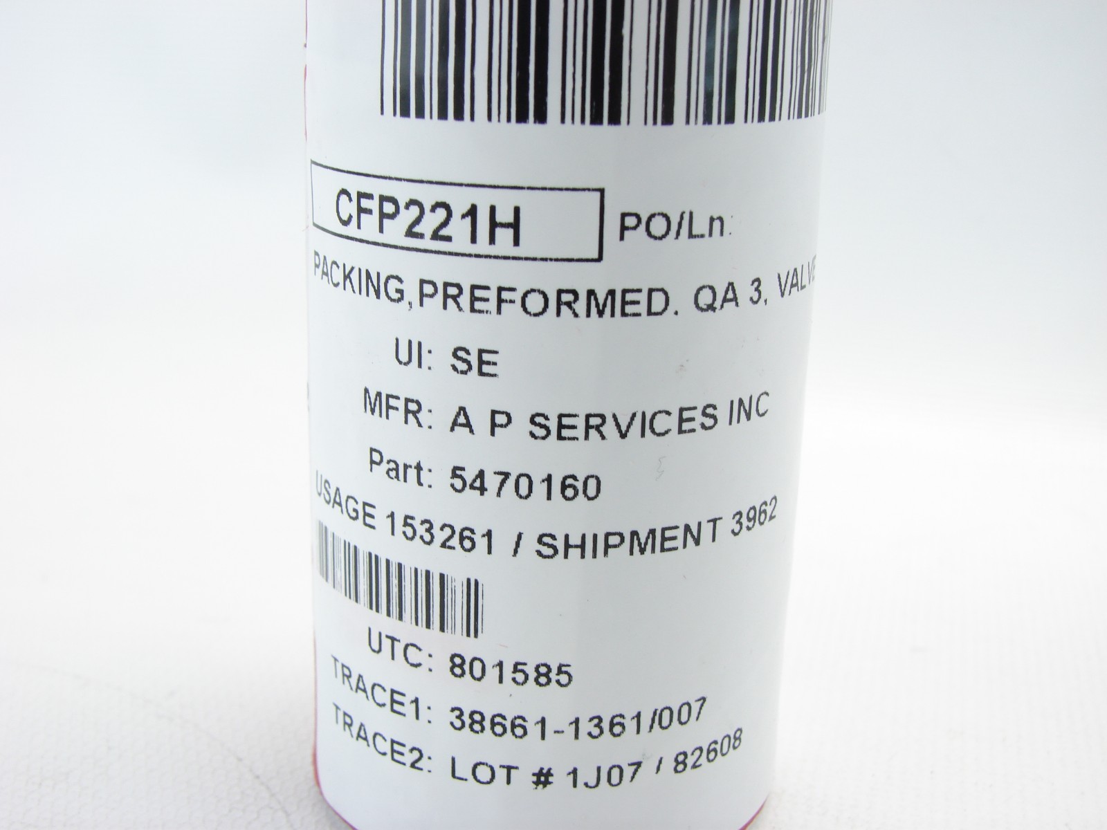 Curtiss-Wright A.P. Services 1000081432 1/2″X7/8″X3/16″ Carbon Valve Packing
