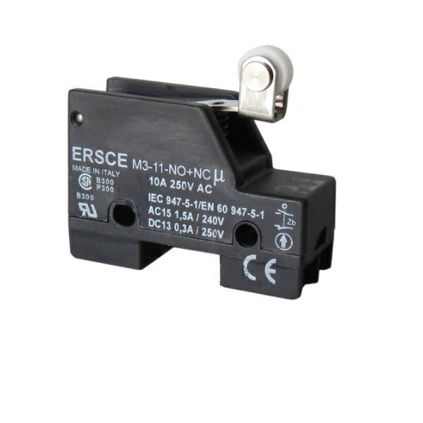 1PCS ERSCE switch M3-11-NO+NC(250VAC 10A) belt wheel