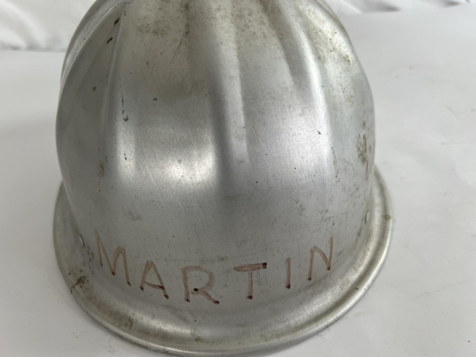 Vintage MSA McDonald T Cap-Standard Aluminum Hard Hat Helmet Safety Silver USA