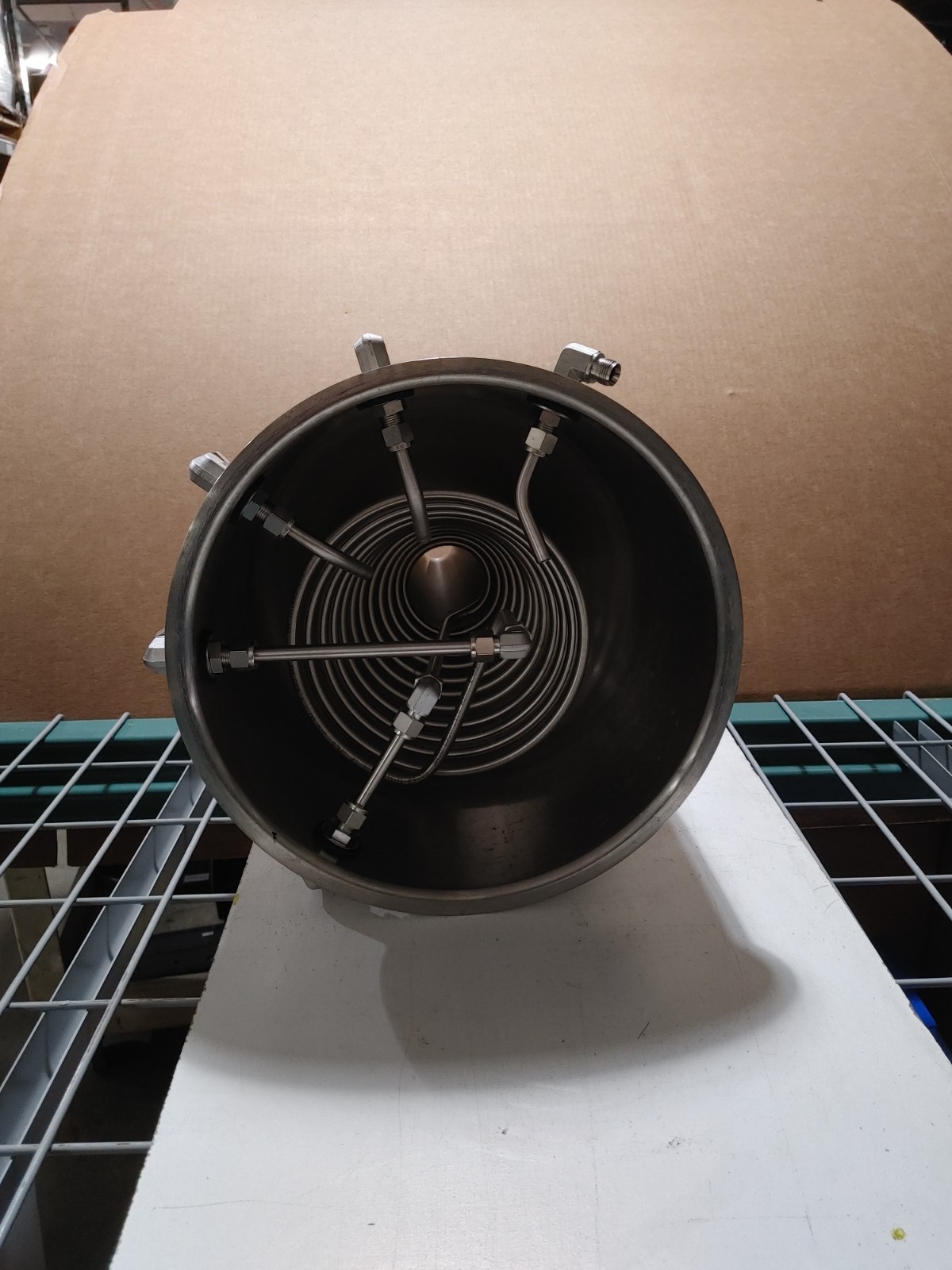 Stainless Steel Conical Process Vessel with Internal Helical Coil