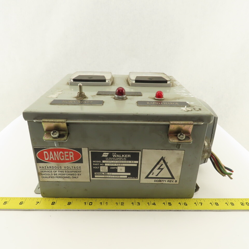 OS Walker Company BXM 4121 Display Section Controls Operator Interface