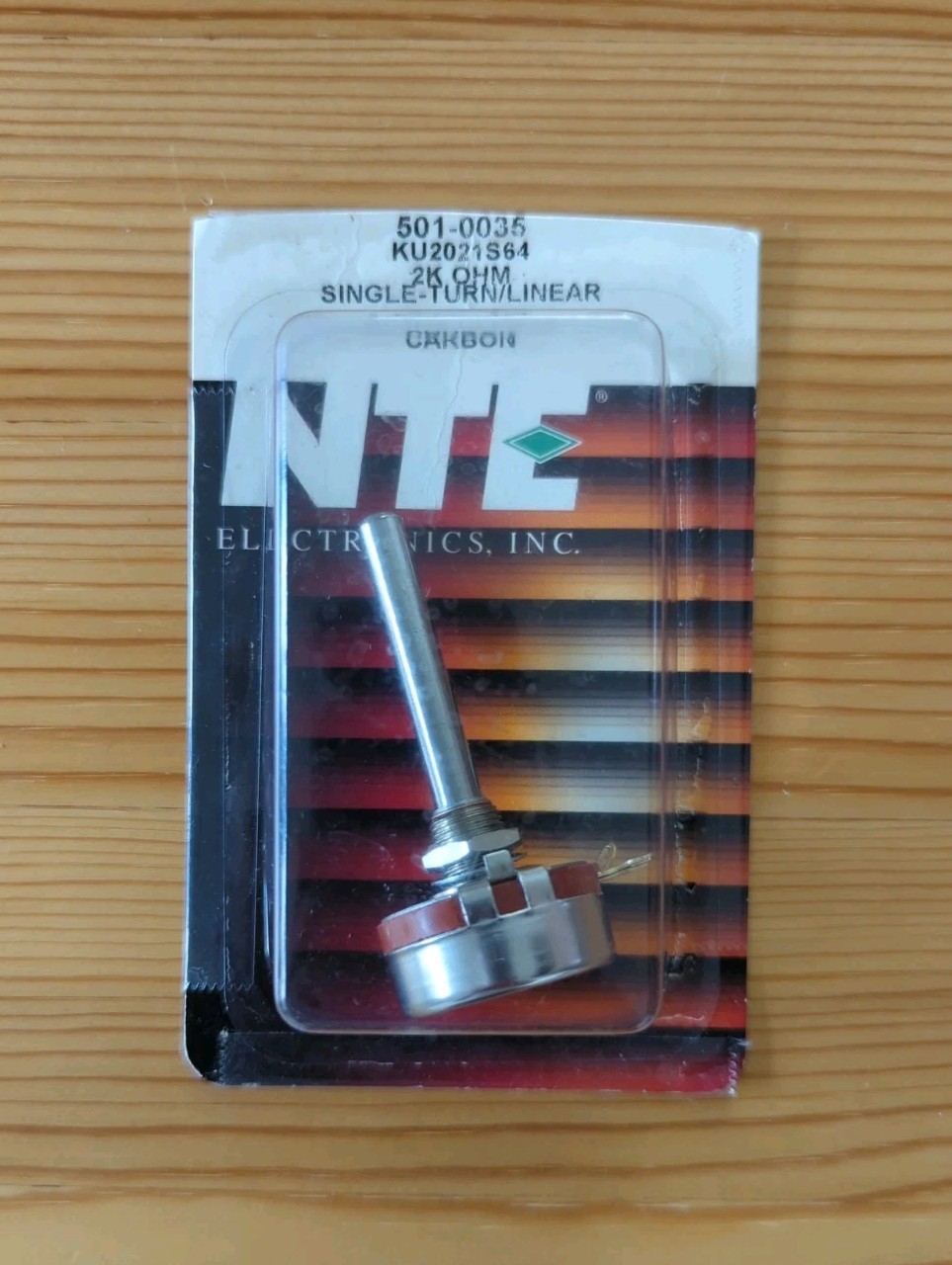 NTE 501-0035 KU2021S64 2K Ohm Single-Turn / Linear Potentiometer 1/4″ x 2″ Shaft