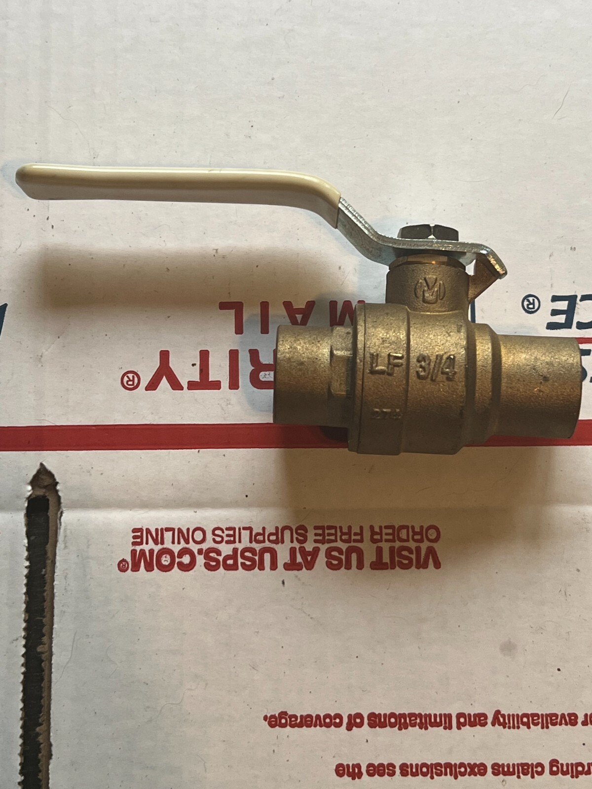 ultra pure lf 3/4″ brass shutoff 274 sweat surplus shelfware