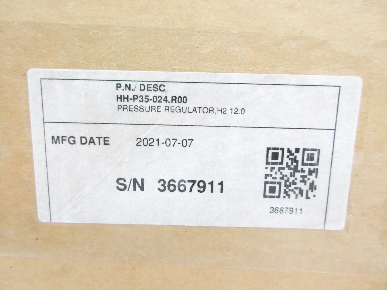 GFI H2 HYDROGEN HIGH PRESSURE REGULATOR H-P35-024 H-P35 PRV-101