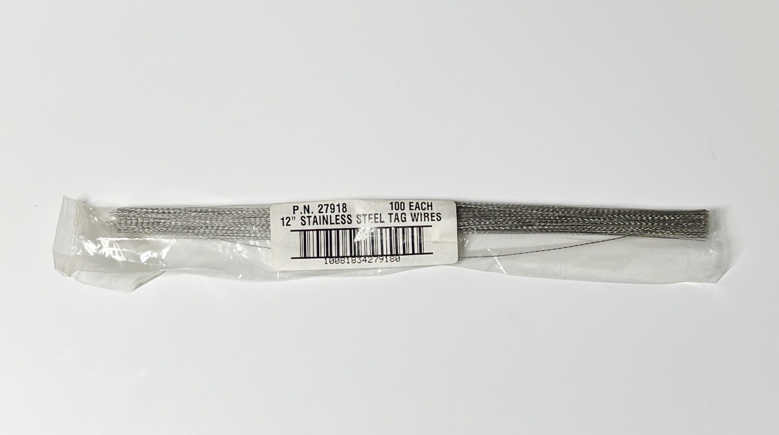 CH Hanson Tag Wire-12″ 2-Ply #27 Stainless Steel 100pk 27918