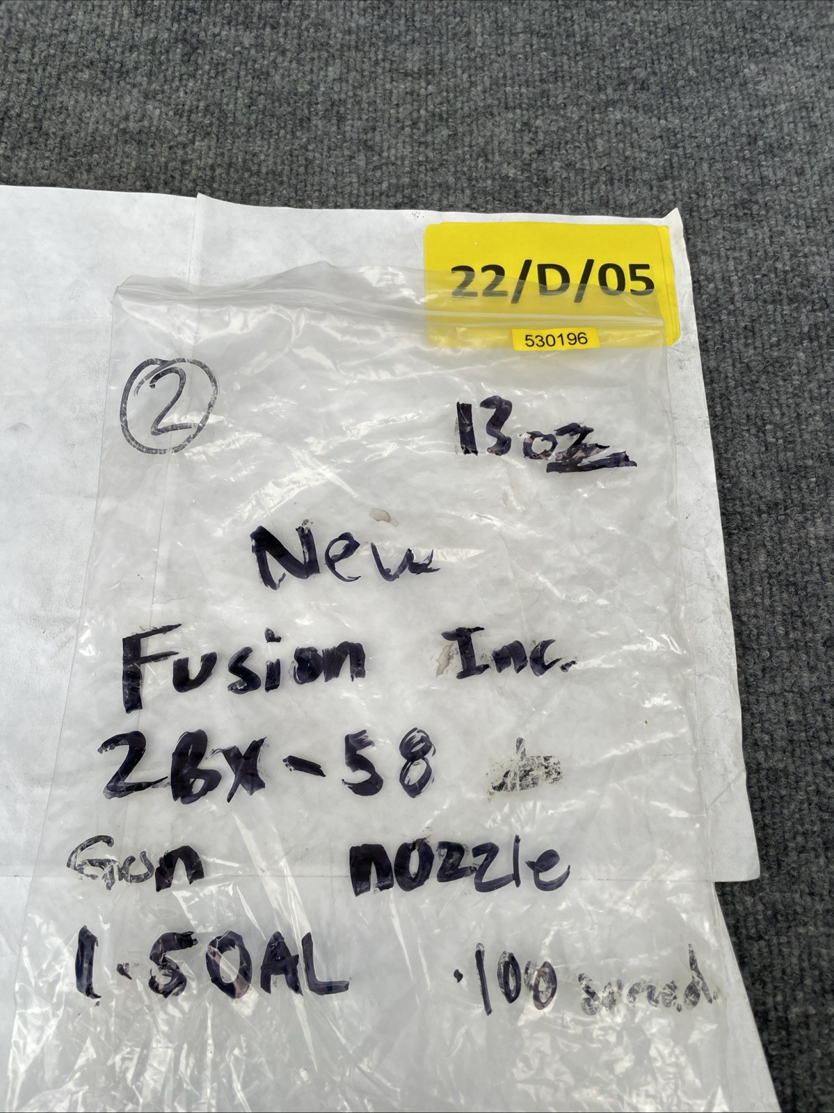 Fusion Inc 2BX-58 Gun Nozzle 1.5OAL for FE-71 Applicator Gun New Other