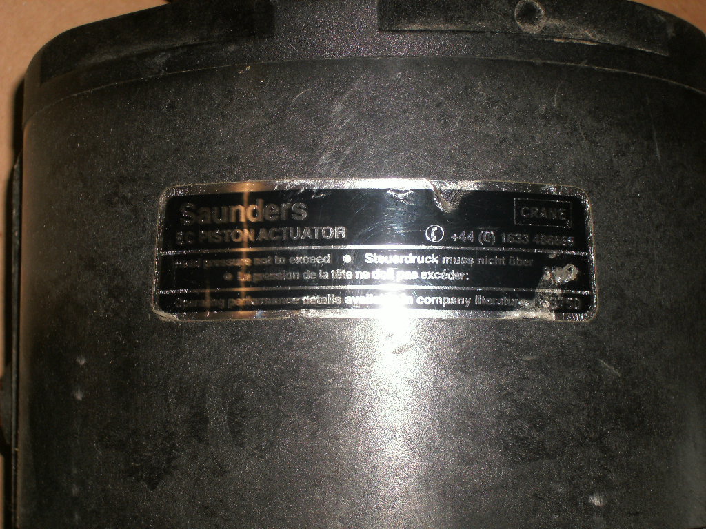 CRANE SAUNDERS HC4 ACTUATED ZERO DEADLEG DIAPHRAGM VALVE 1-1/2″ DN40