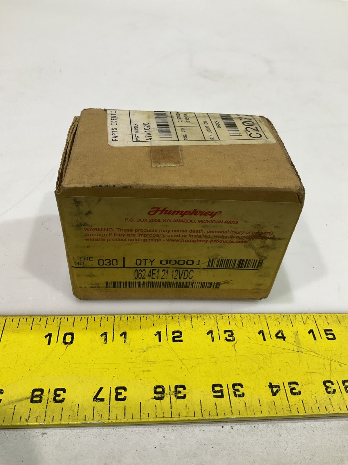 HUMPHREY 062-4E1-21 PNEUMATIC DICTIONARY VALVE 120VDC Y2M
