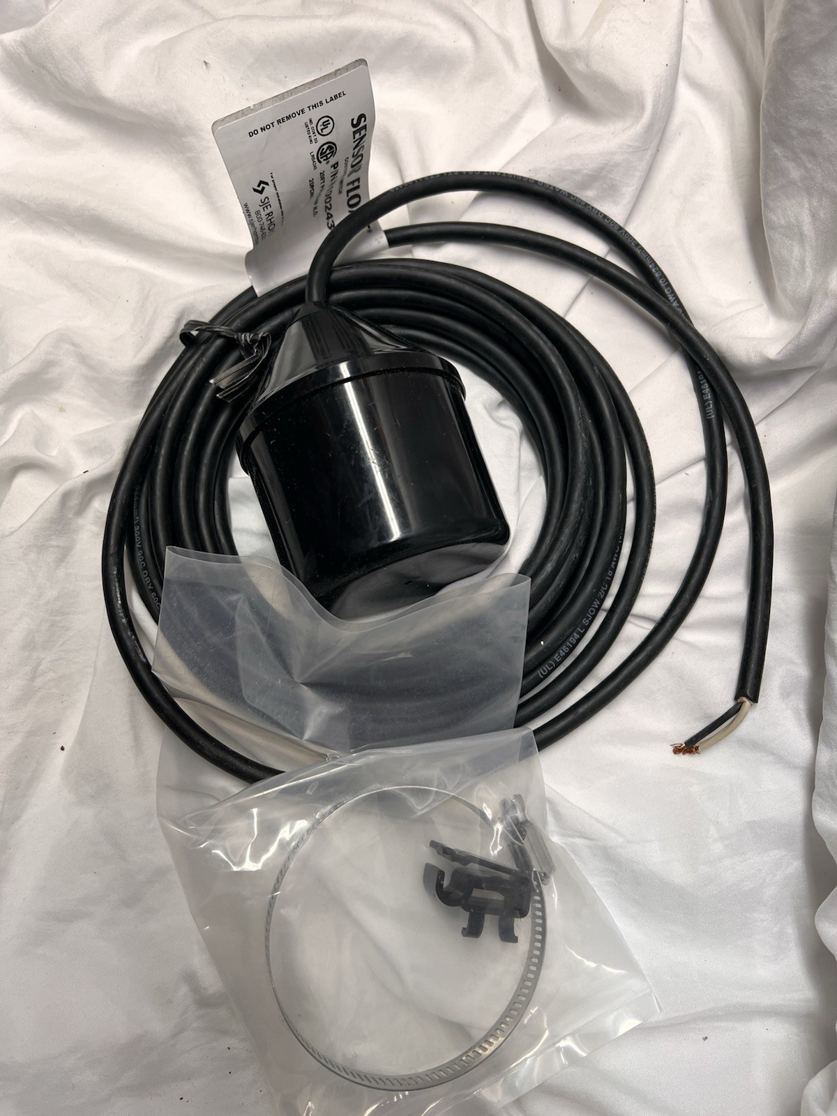NEW SJE RHOMBUS 20’ FLOAT CONTROL SWITCH SENSOR P/N R1002434 W/ Clamp