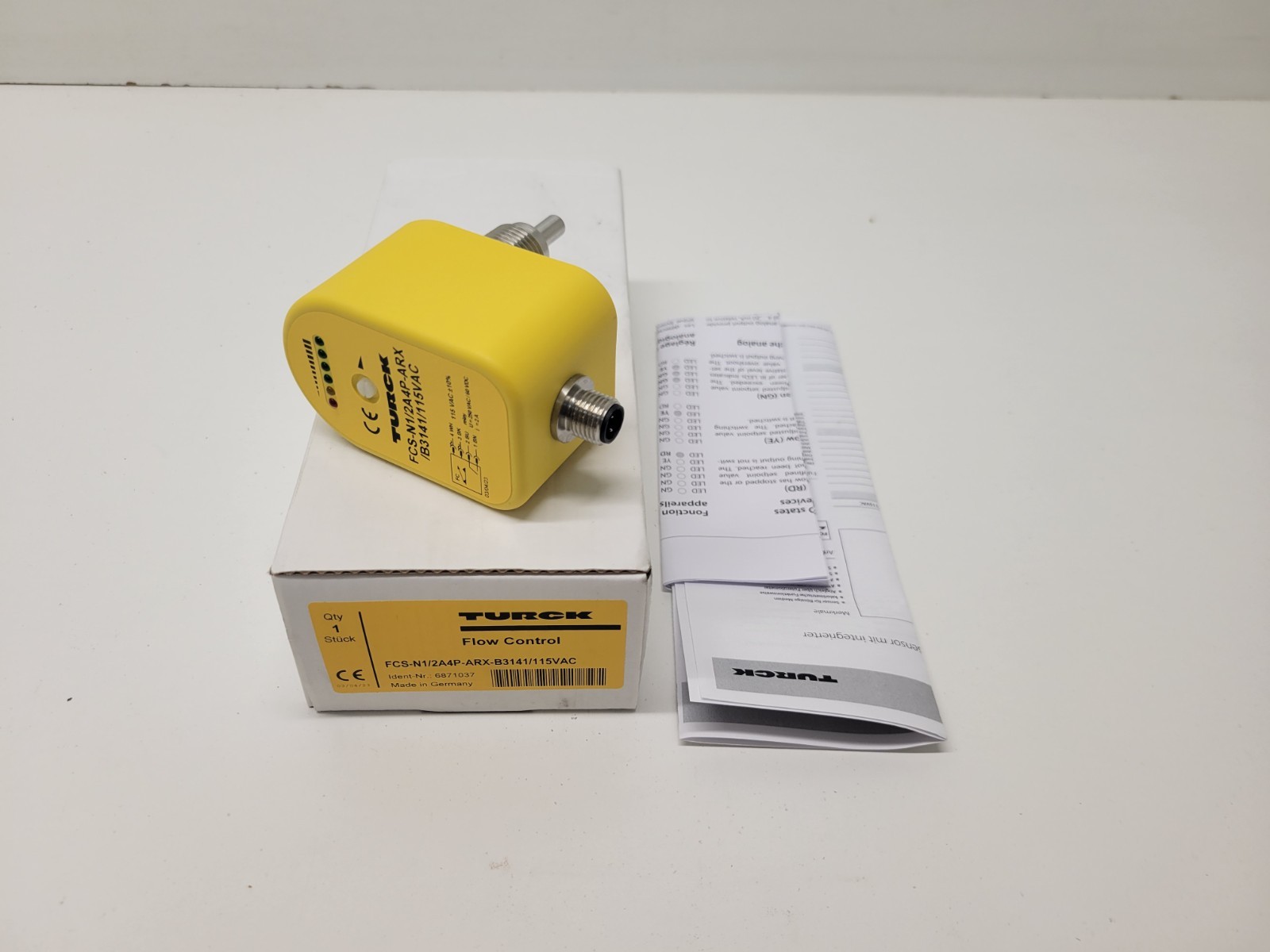 NEW OLD STOCK! TURCK FLOW CONTROL SENSOR FCS-N1/2A4P-ARX-B3141