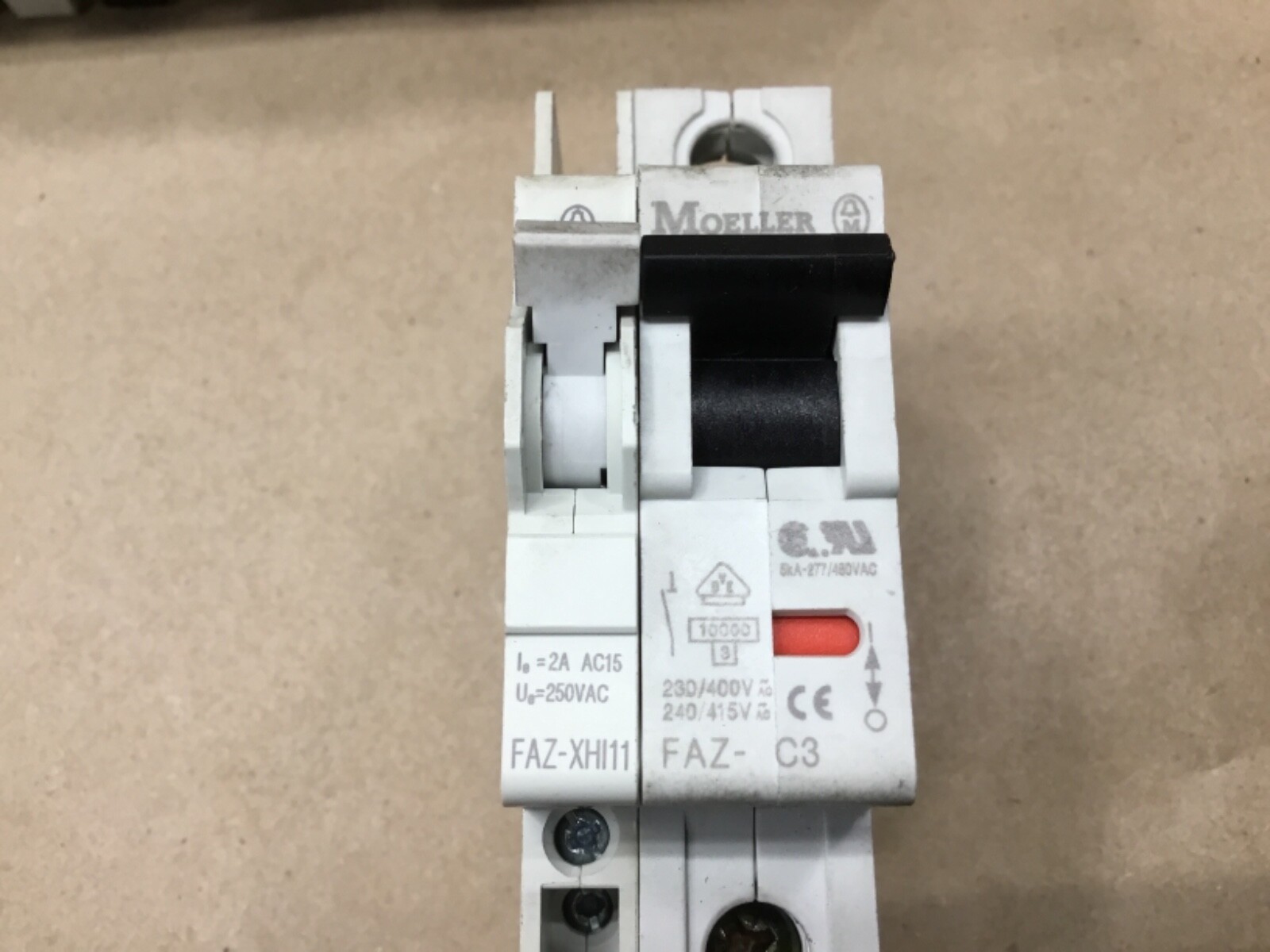 Lot Of 7 Moeller FAZ-C3 Circuit Breaker With FAZ-XH11 #67D30*AD