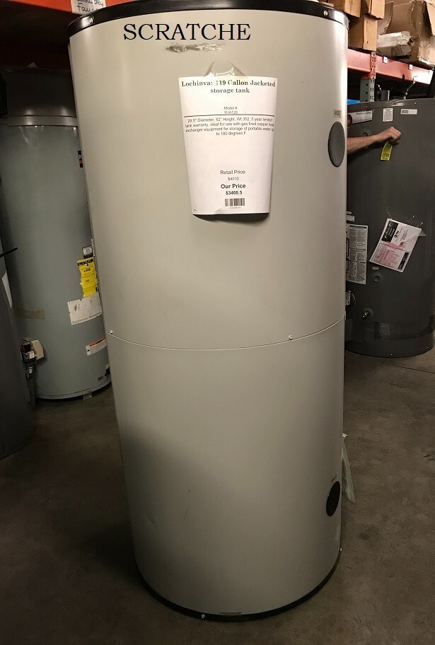 Lochinvar Lock-Temp RJA120 Jacketed and Insulated Storage Tank, 119 gal Tank