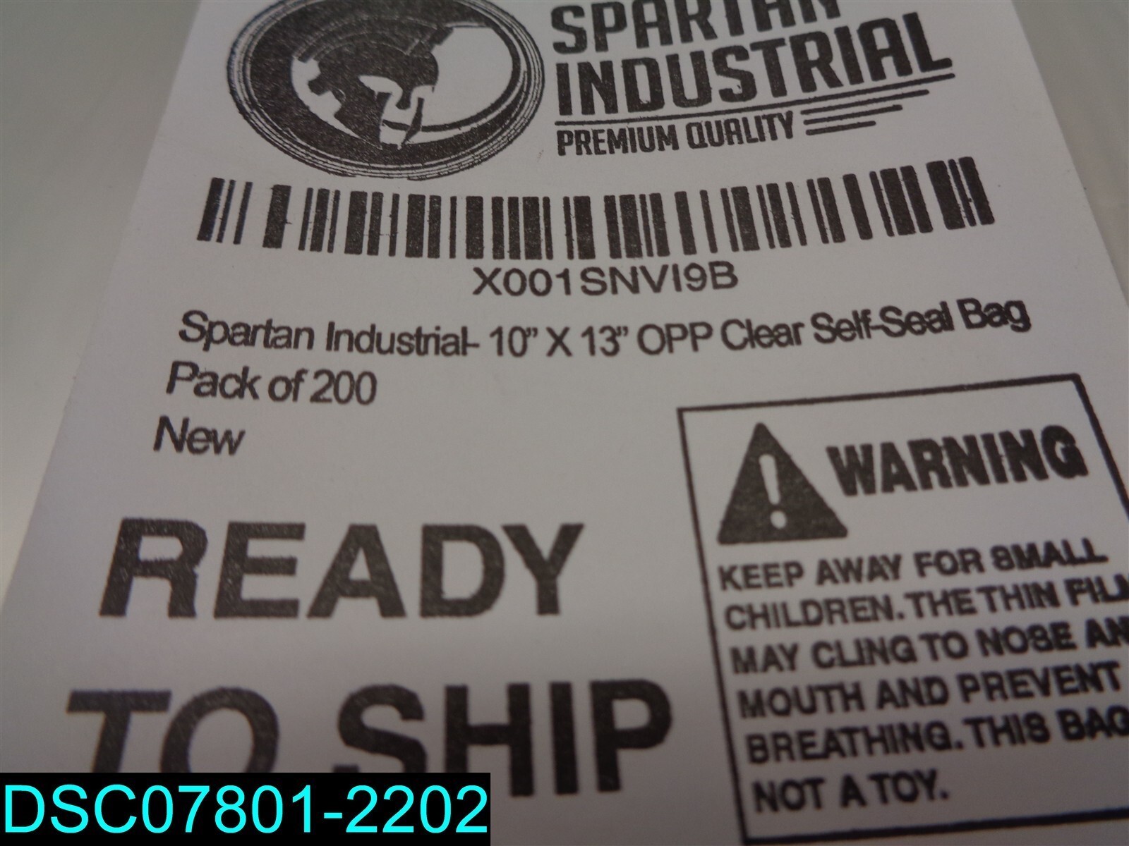 QTY=200: Spartan Industrial 10″X13″ Crystal Clear Resealable Polypropylene Poly