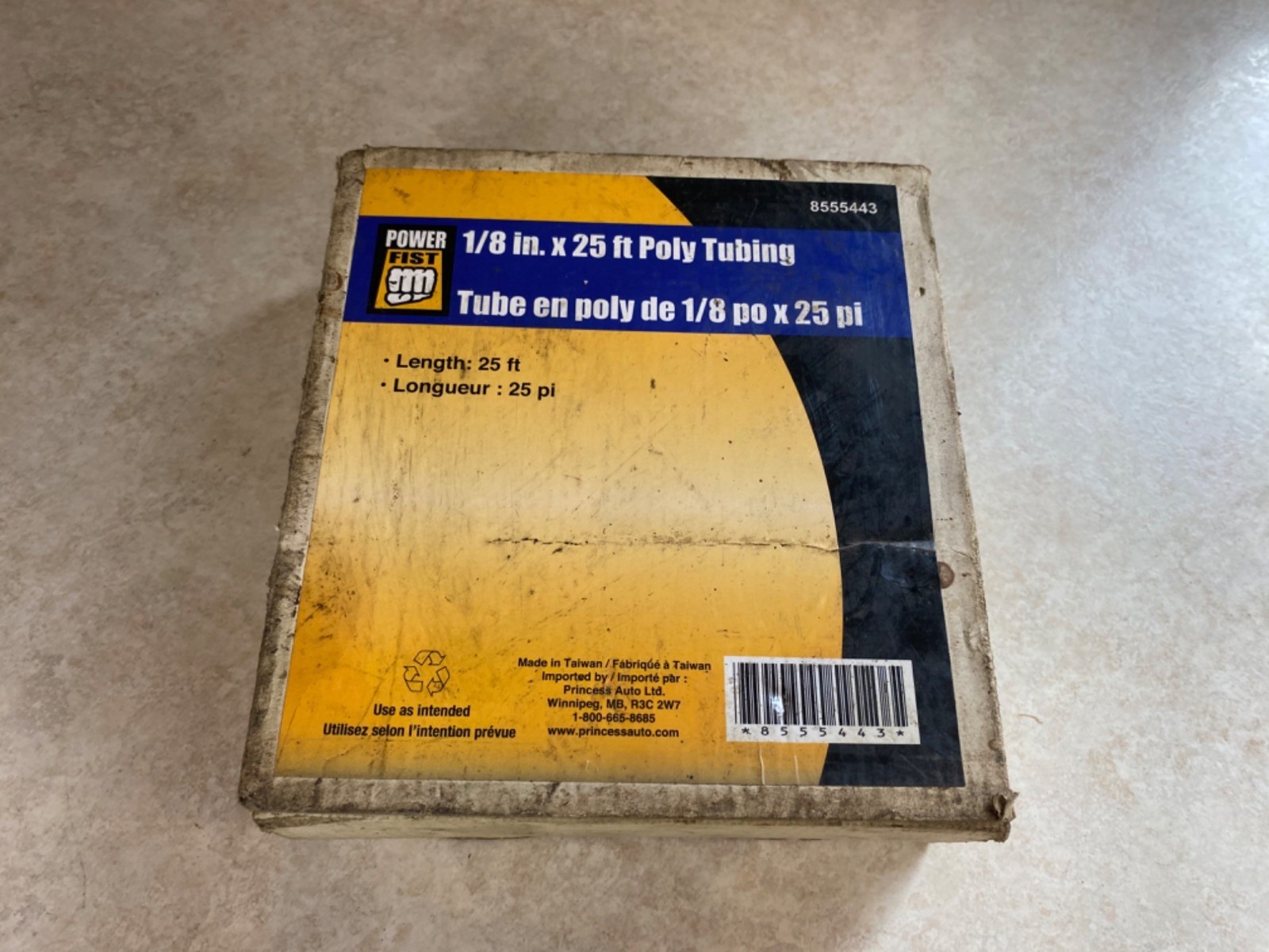 Power Fist 1/8″ x 25′ poly tubing NOS 5 Boxes