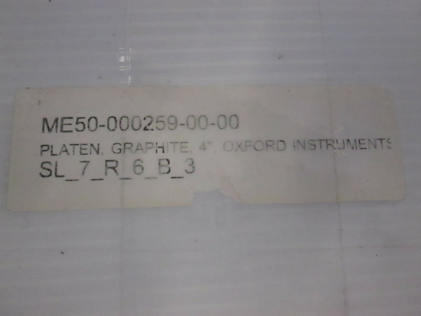 Oxford Instruments, Graphite, Platen, 4″, ME50-000259-00-00, New, Lot of 2