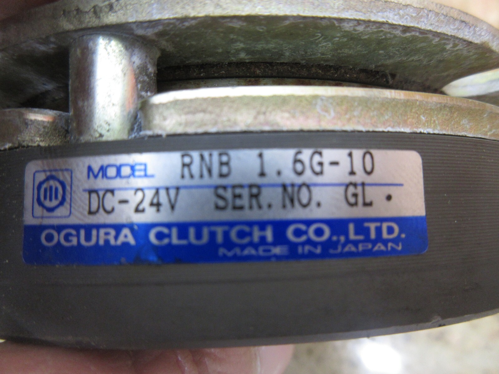 OGURA CLUTCH BRAKE RNB 1.6G-10 DC-24V GL MATSUURA RA-1 CNC MILL