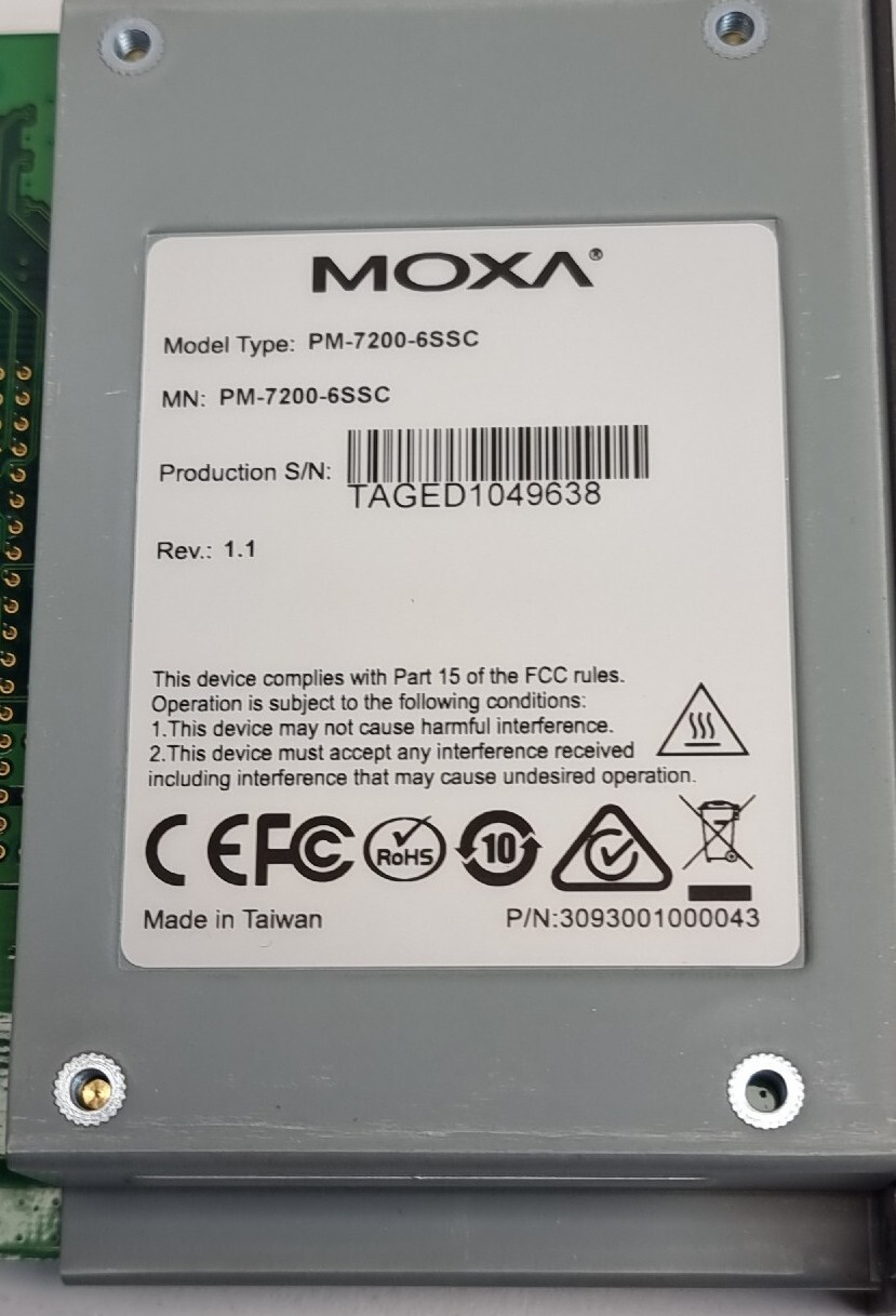 Moxa PM-7200-6SSC V1.1 Fast Ethernet Module with 6 100BaseFX single-mode ports