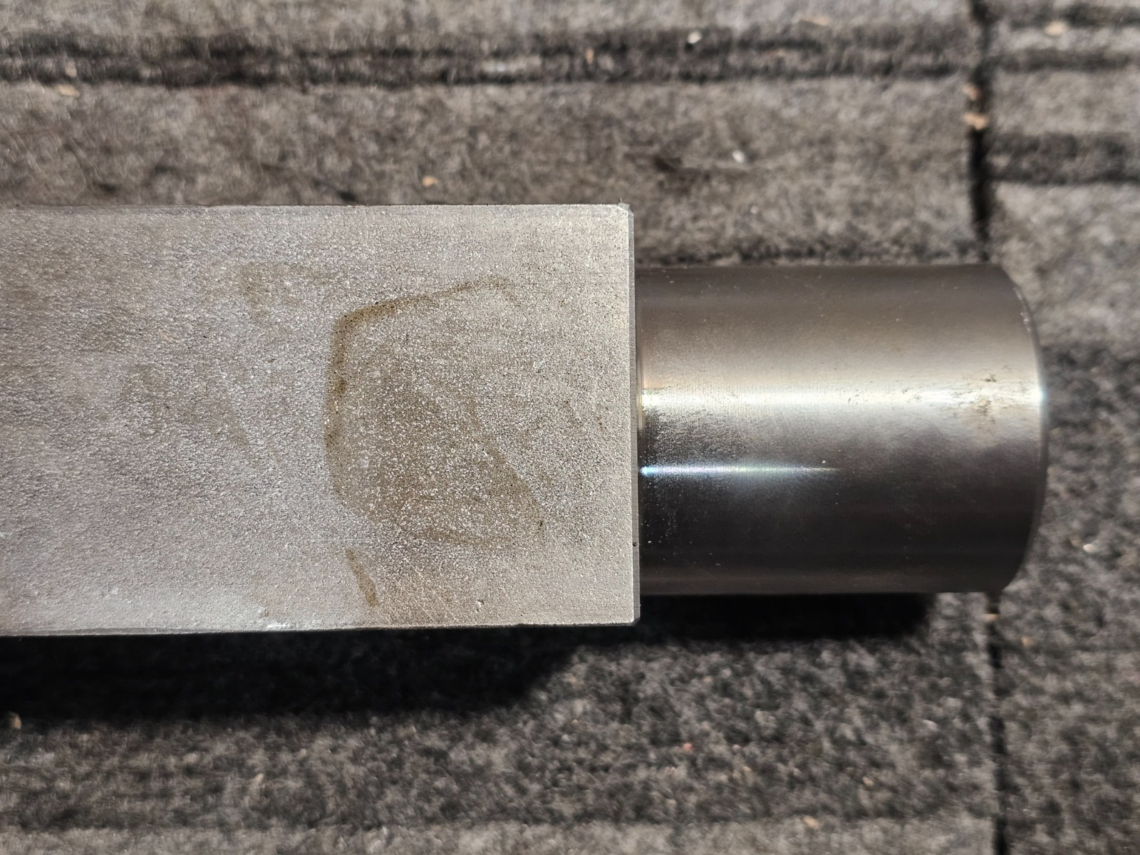 Square Idler Shaft Round End Bar 24″ Over All Length x 2″ Width, Silver