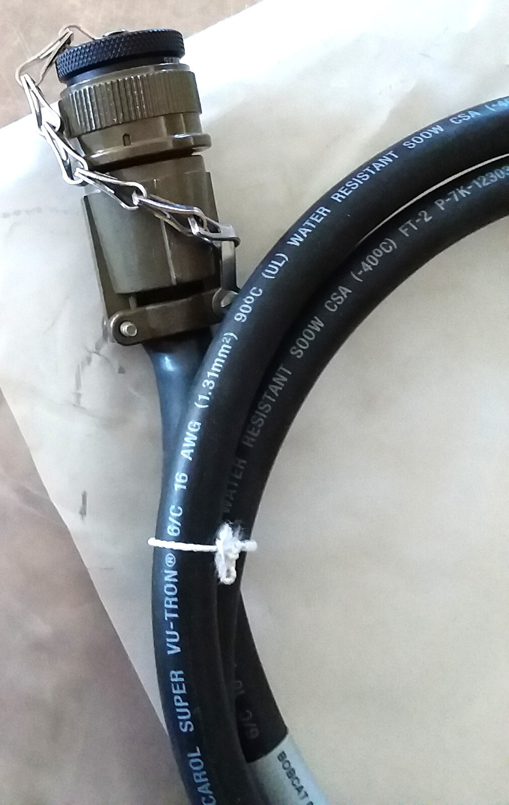 New QinetiQ Bobcat Power Main Extension Cable Wire Wiring Harness Carol Vu-Tron