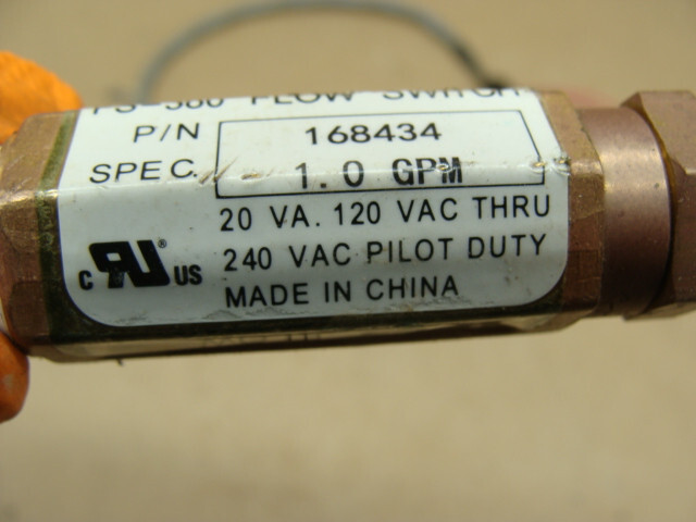 GEMS SENSORS FS-380 FLOW SWITCH P/N 168434 SPEC. 1.0GPM