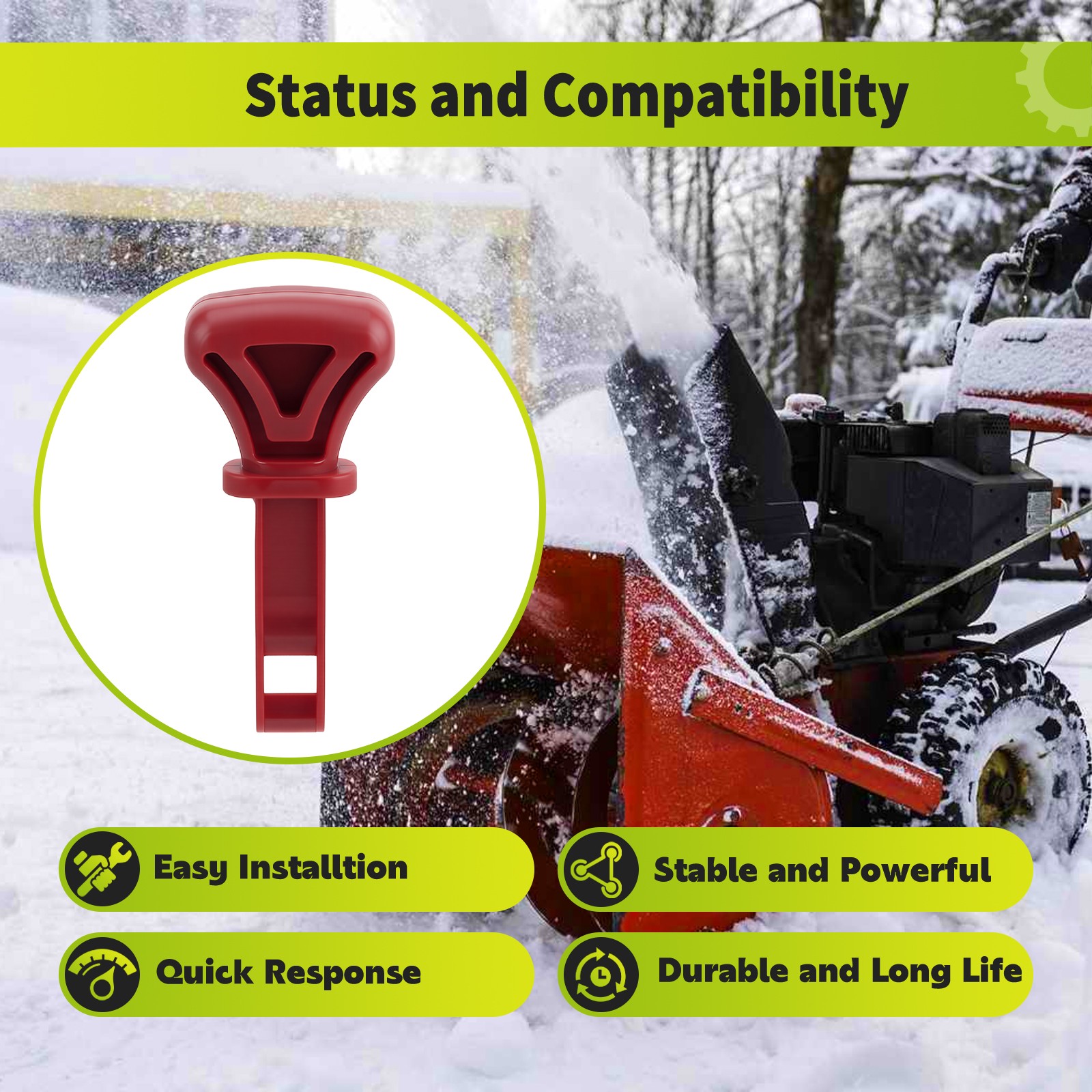RED Ignition Key & Primer Bulb For Craftsman, Huskee MTD Snowblower