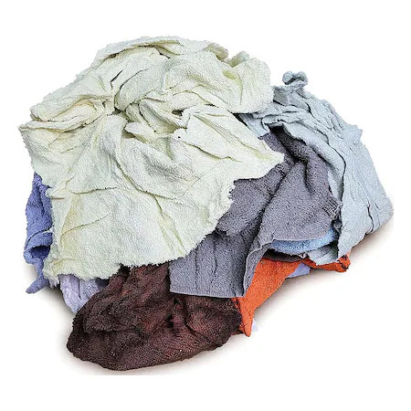 Zoro Select Ww99250 Terry Cloth, Recycled Cotton, Assorted, Ww99250