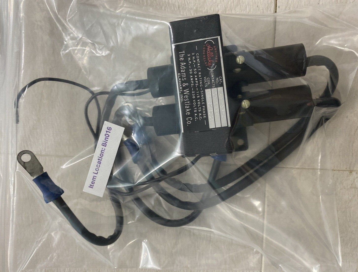ADLAKE 1123-87-4 RELAY NORMAL OPEN 115V 50/60HZ, 1123874