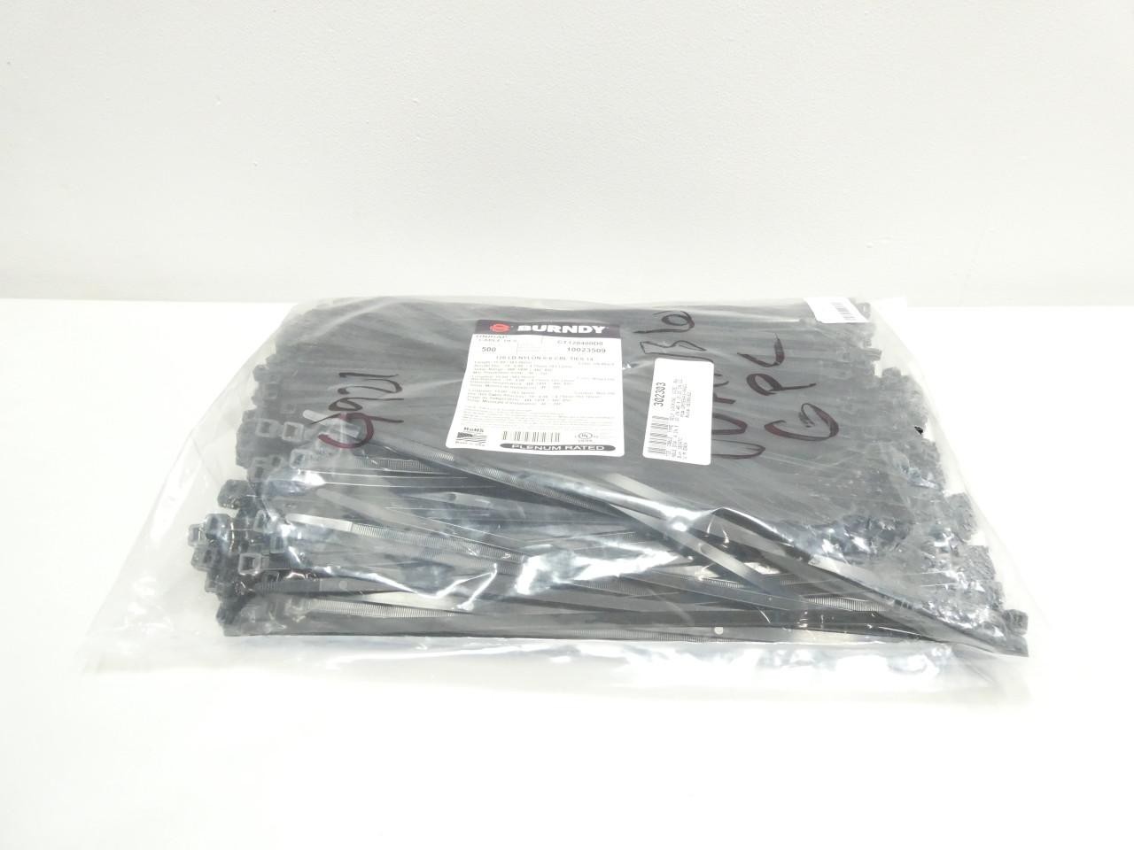 Bag Of 500 Burndy CT120400D0 Unirap Cable Tie 14in