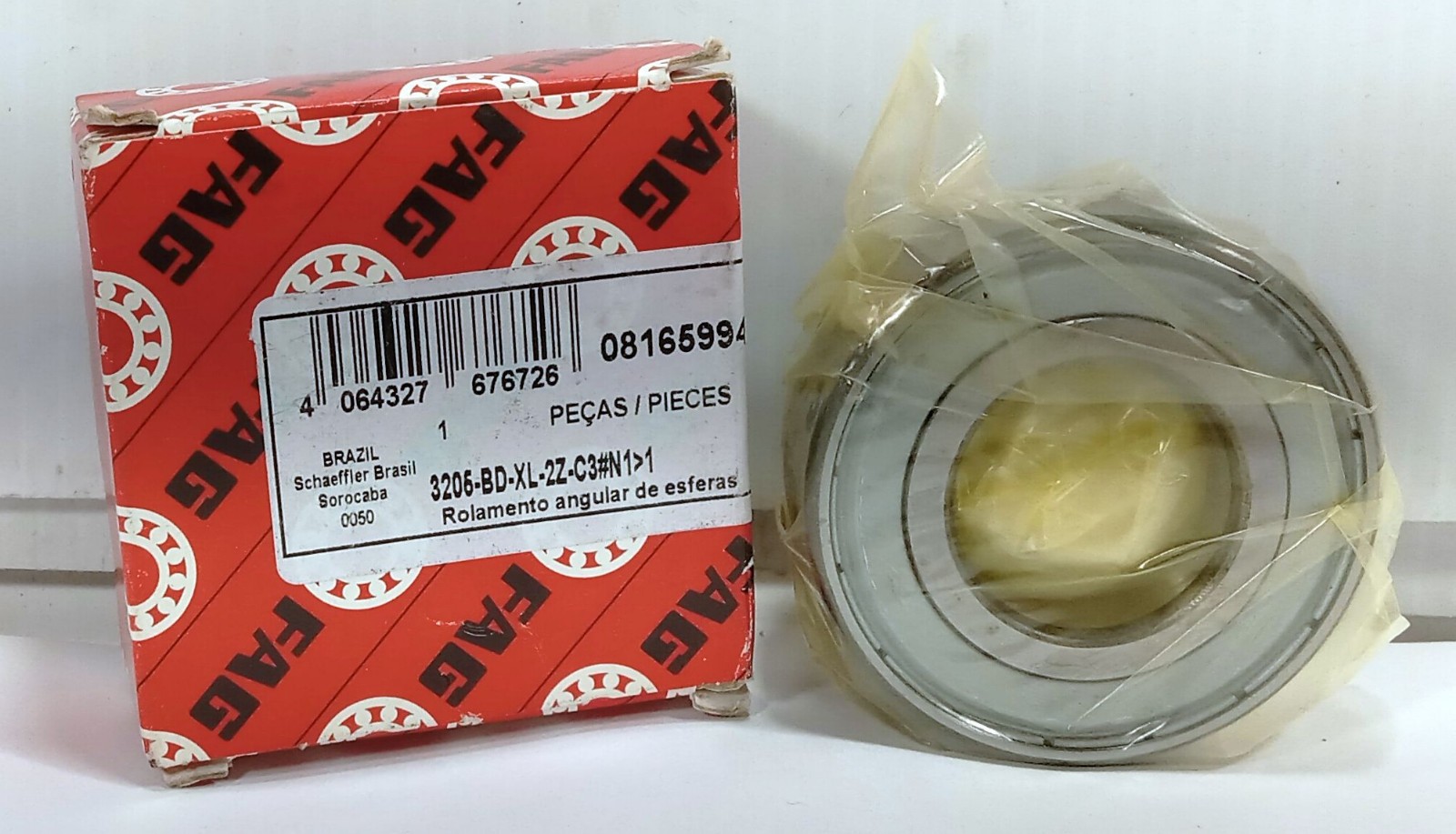 1 NEW FAG 3206-BD-XL-2Z-C3 2 ROW ANGULAR CONTACT BEARING NIB ***MAKE OFFER***