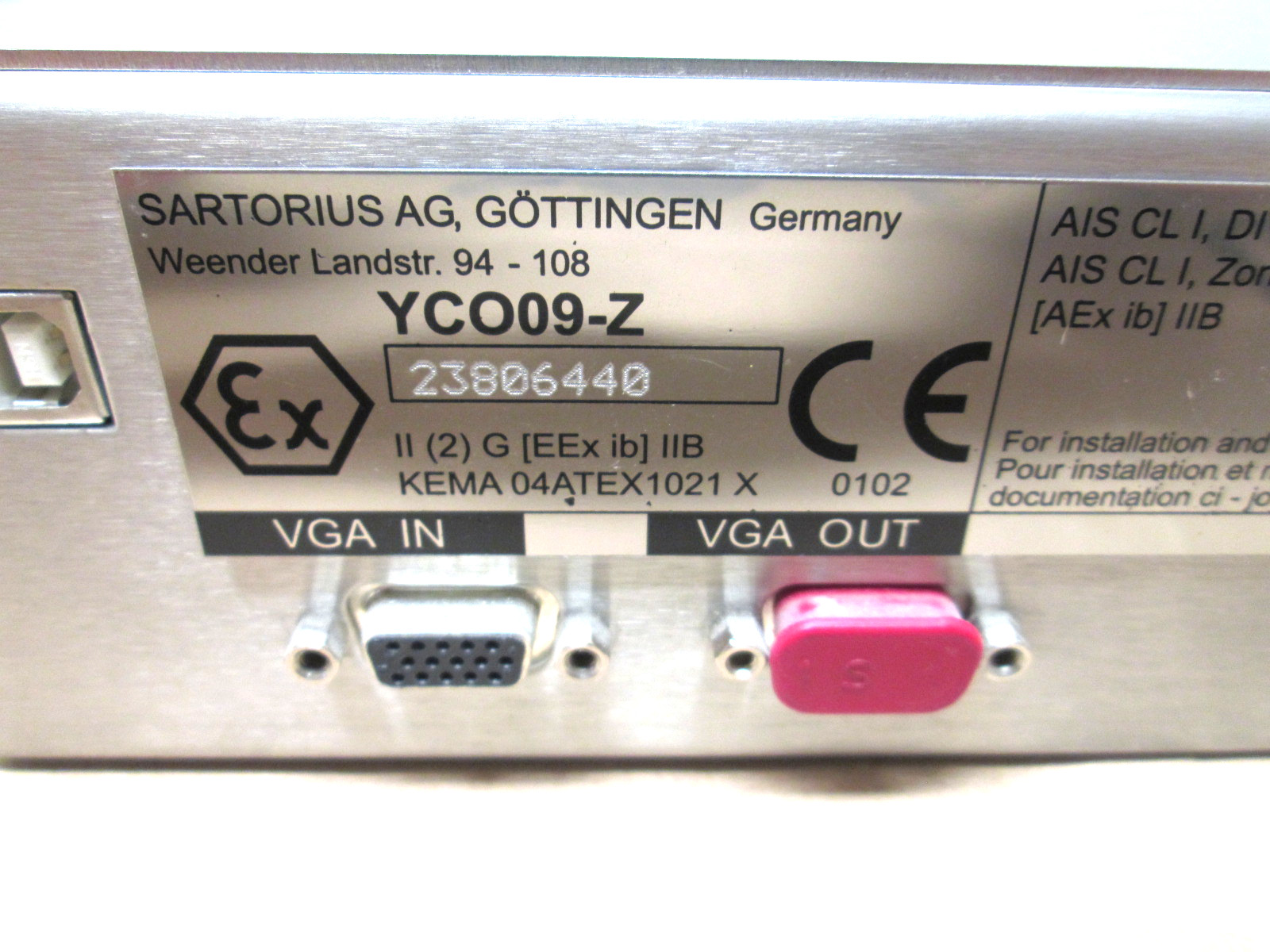 Sartorius TopMix Auto paint mixing YCO09-Z Ex-Link converter power supply unit