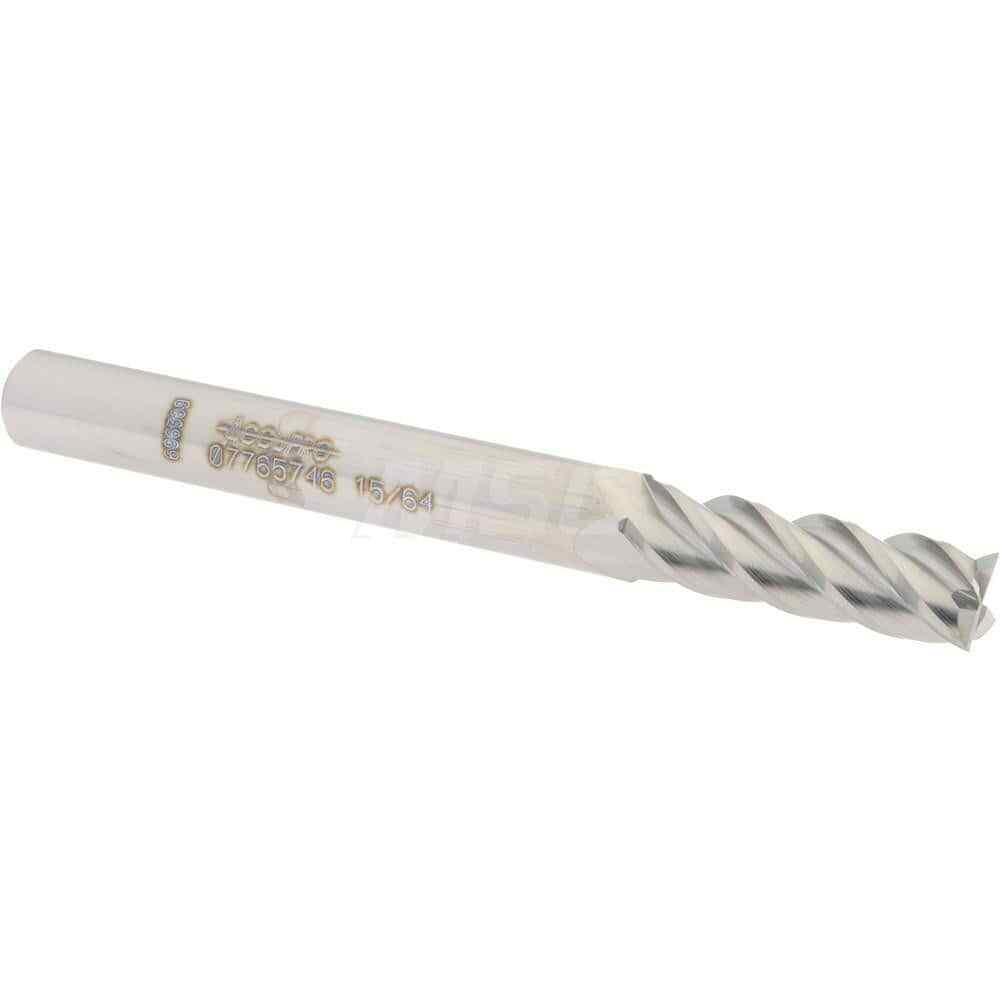 Accupro 12182445 Square End Mill: 15/64″ Dia, 3/4″ LOC, 1/4″ Shank, 2-1/2″ OAL