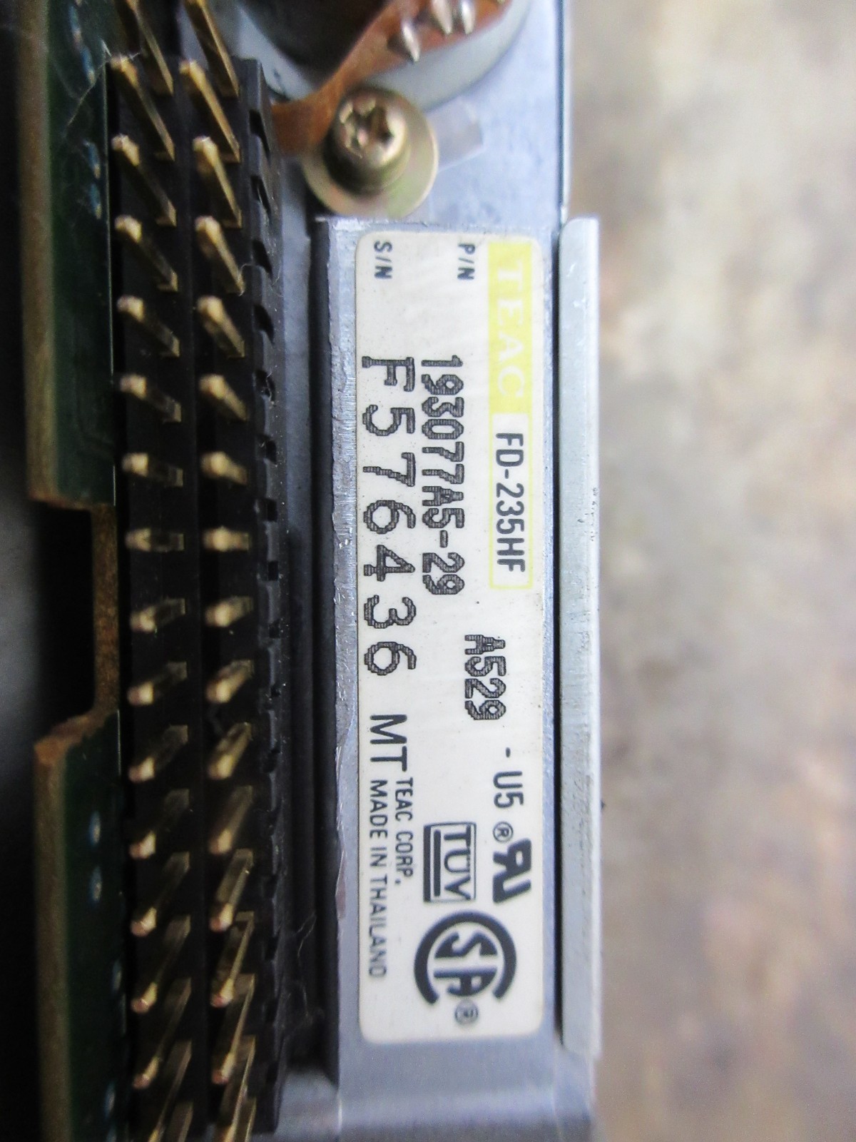 2000 CHARMILLES EDM CABINET FD-235HF 193077A5-29 A529-UT FLOPPY DISK DRIVE CNC