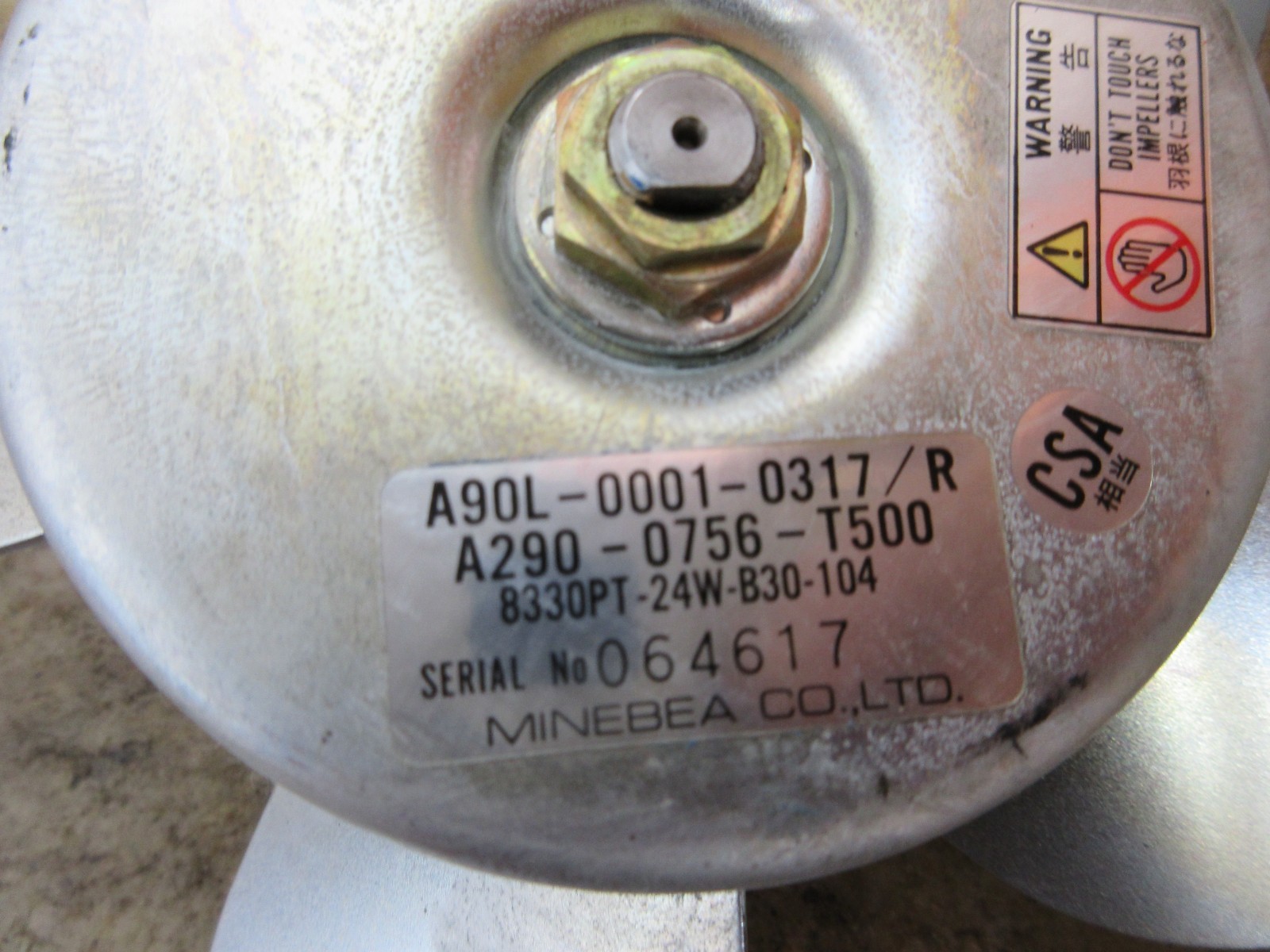 MINEBEA MATSUURA RA-3F A90L-0001-0317/R A290-0756-T500 8330PT-24W-B30-104 FAN