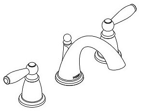 Moen T933ORB Brantford Two Handle Roman Tub Faucet Trim Kit in Oil Rubbed Bronze