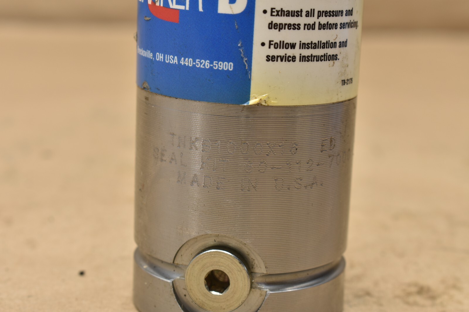 Lot of 2 Hyson Tanker B TNKB1000X16 Nitrogen Gas Spring Max Pressure 2175 PSI