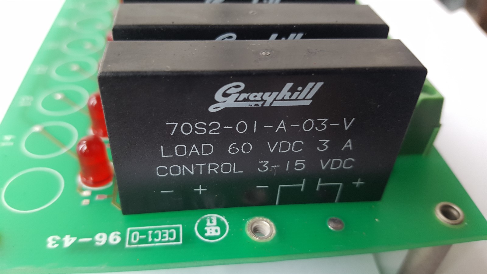 GRAYHILL 70MRCK16 I/O MODULE RACK 16-CHANNEL W/ (X15) GRAYHILL 70S2-01-A-03-V