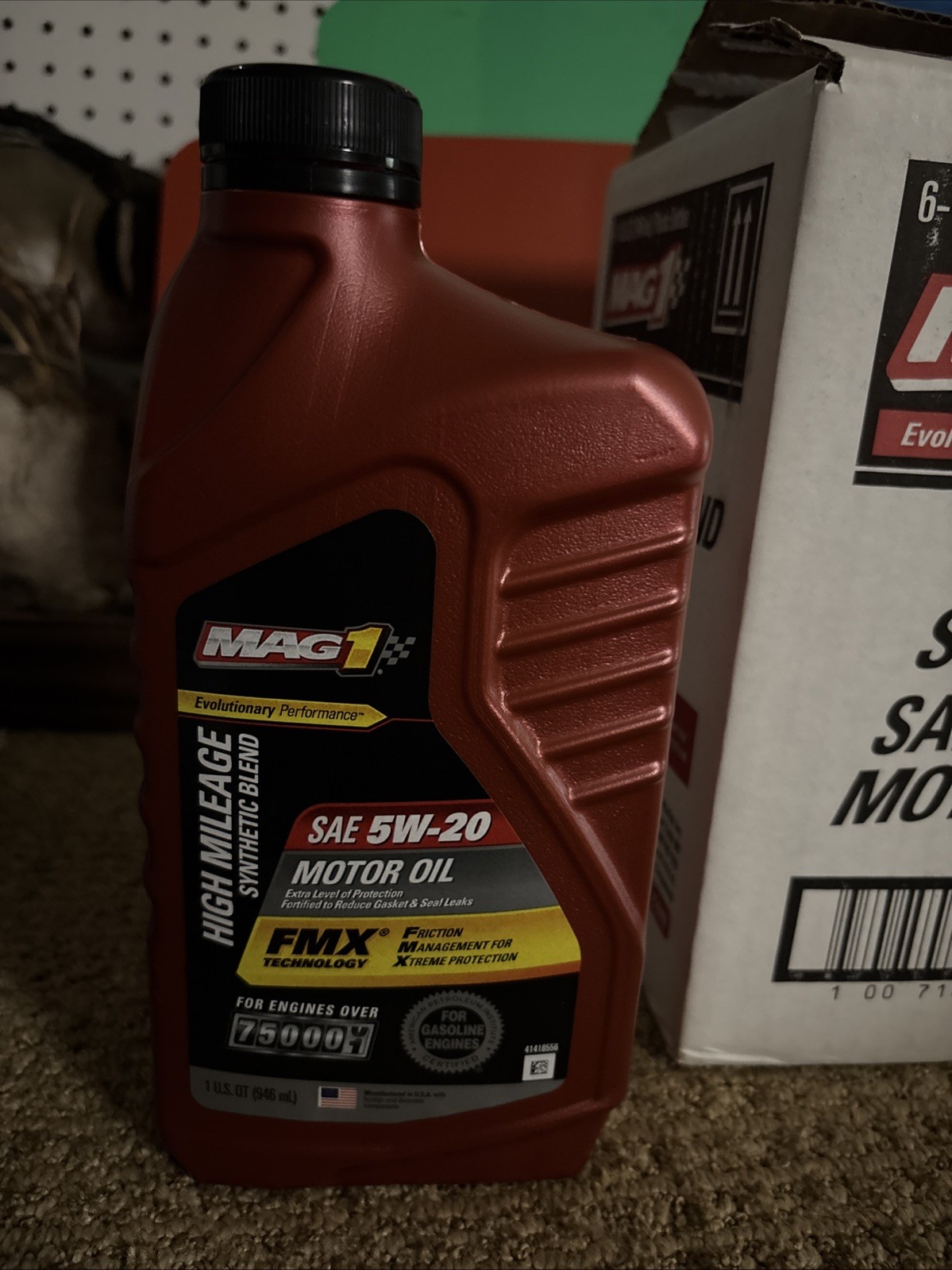 Mag 1 Synthetic Blend Motor Oil, 5W-20, Pack Of 6 Qt. Made In USA