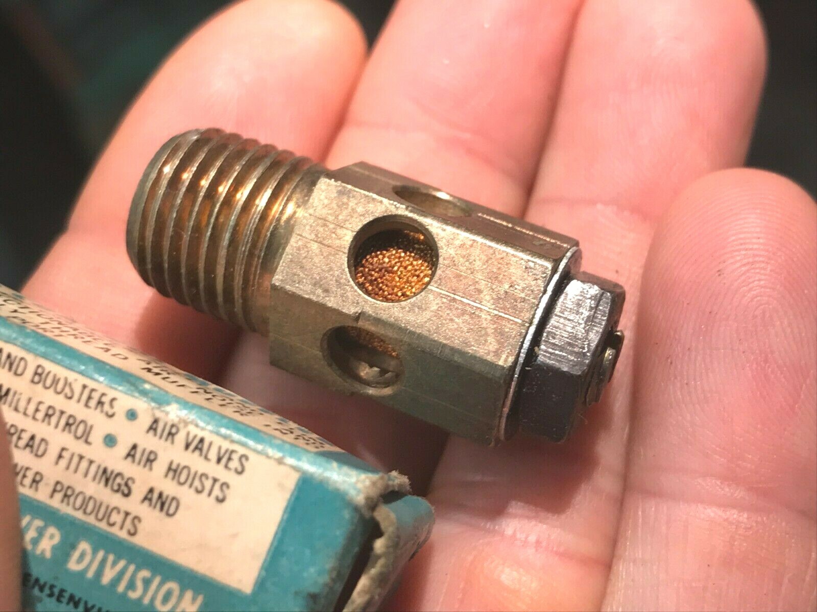 VINTAGE MILLER FLUID POWER FOR 1/4″ PORTS SPEED CONTROL MUFFLER MADE IN USA