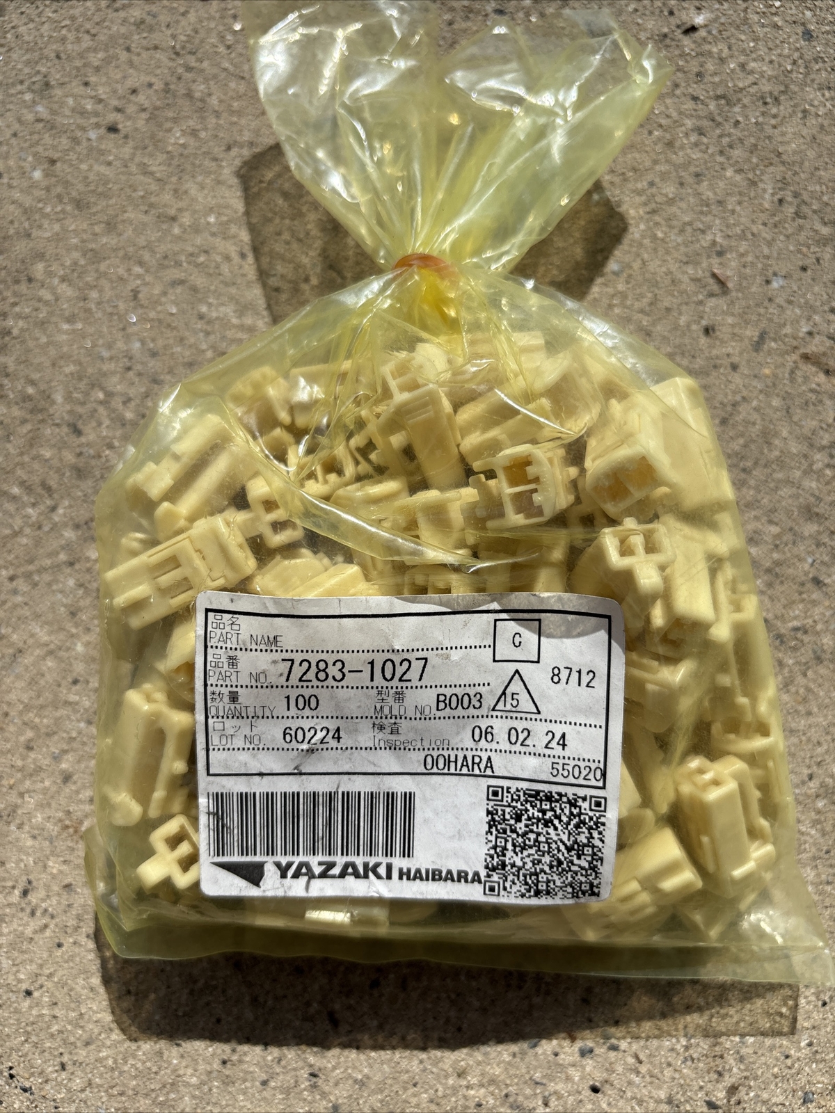 YAZAKI 7283-1027 Bag of 100