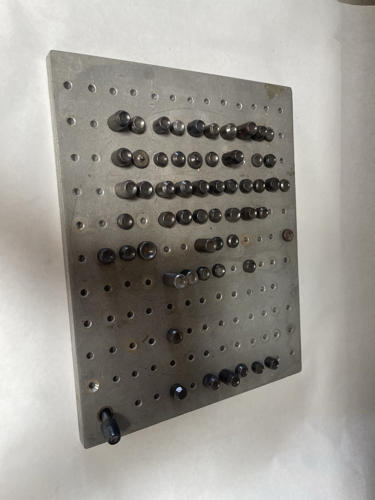 3/16”Squeezer Die Lot, 1/2”Diameter For Various Size Rivets W/Organizer (26MY20)