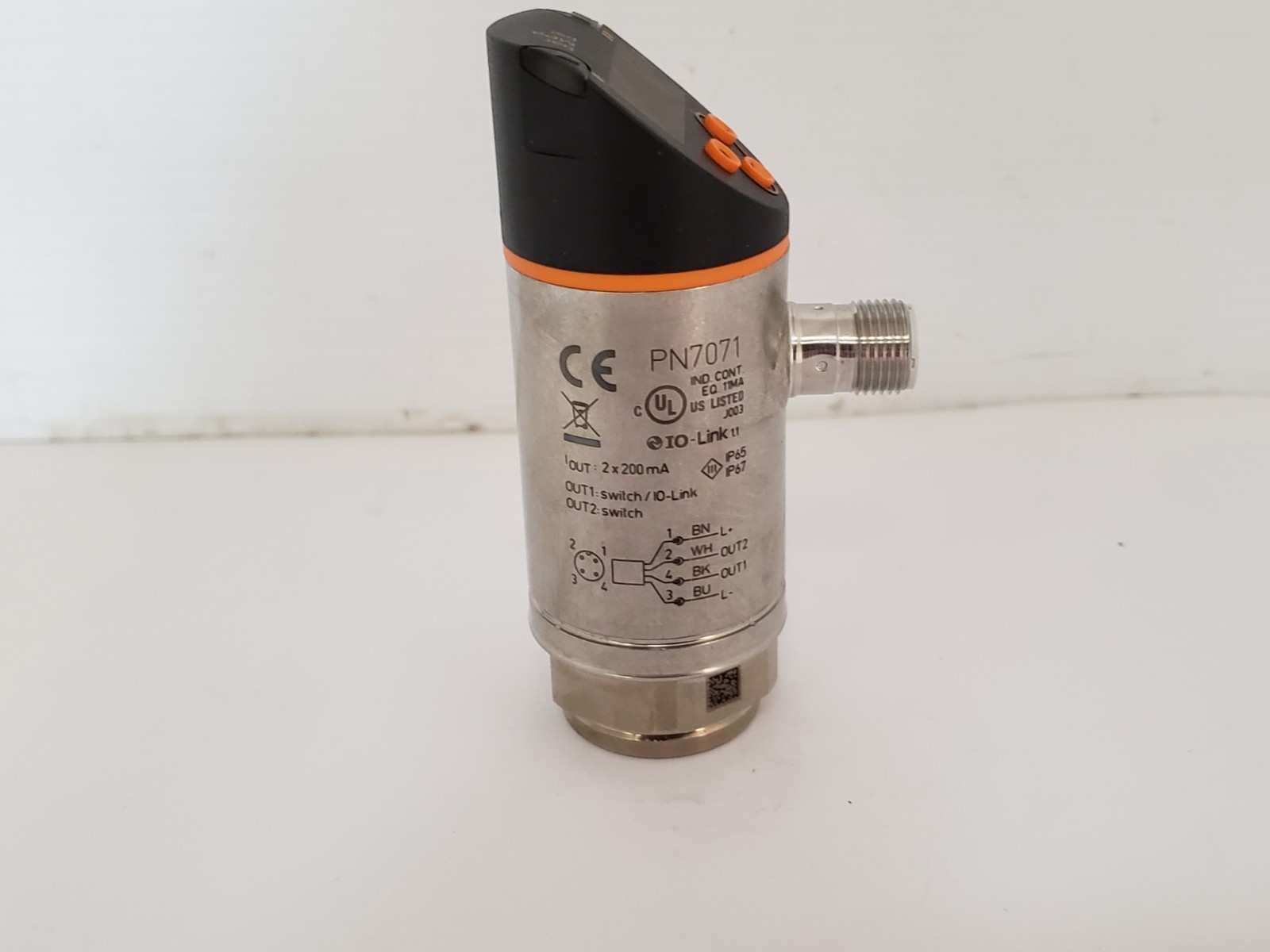 IFM ELECTRONIC PN-250-SER14-QFRKG/US 1V-PN7071 PRESSURE SENSOR W/DISPLAY NIB