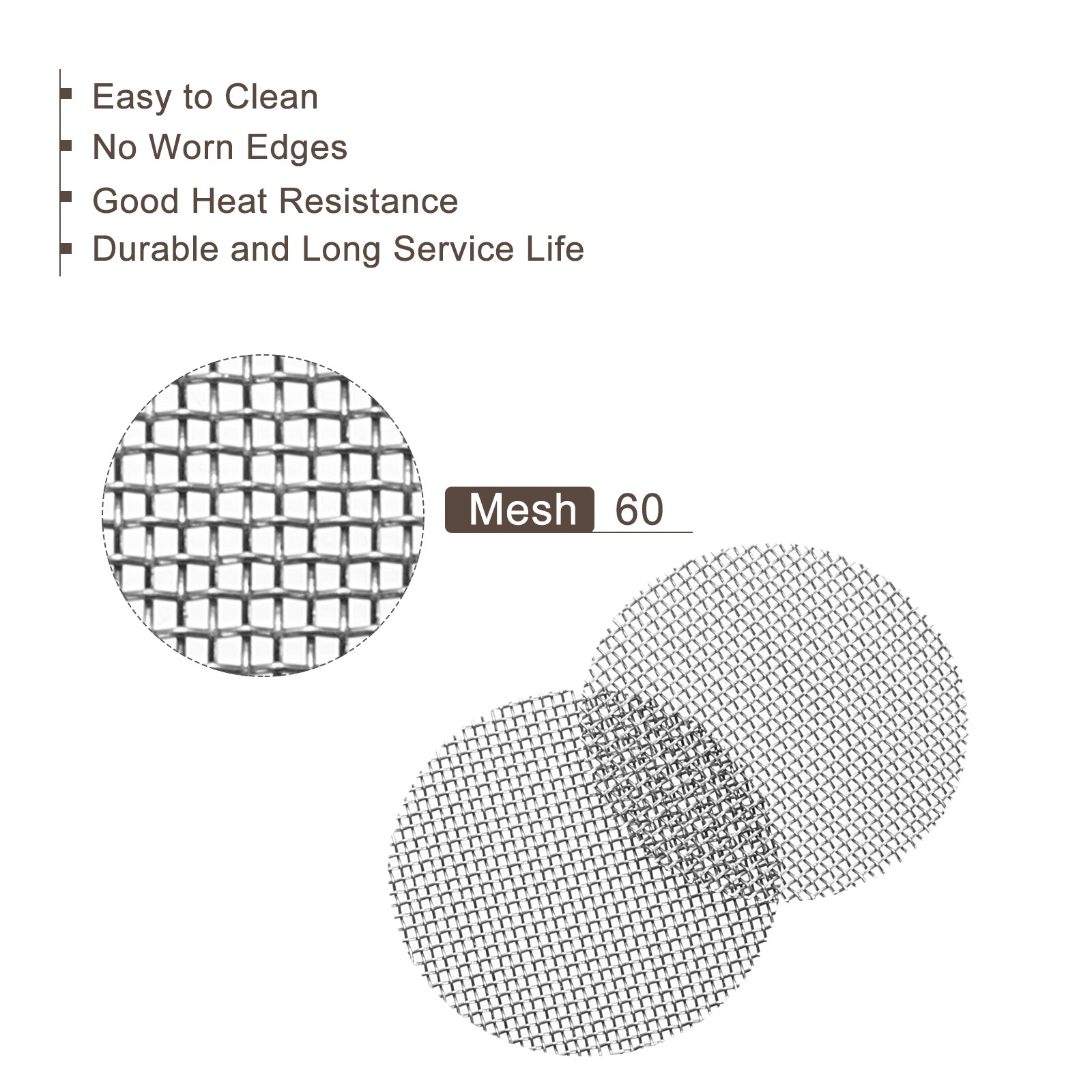 Pipe Screen Stainless Steel Screens, 5/8 Inch (15.8mm) Diameter, Pack of 100