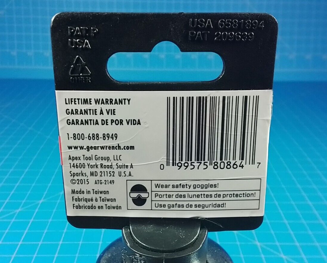 GEARWRENCH 80864 3/4″ Drive 12 Point Standard SAE Socket 2-1/4″