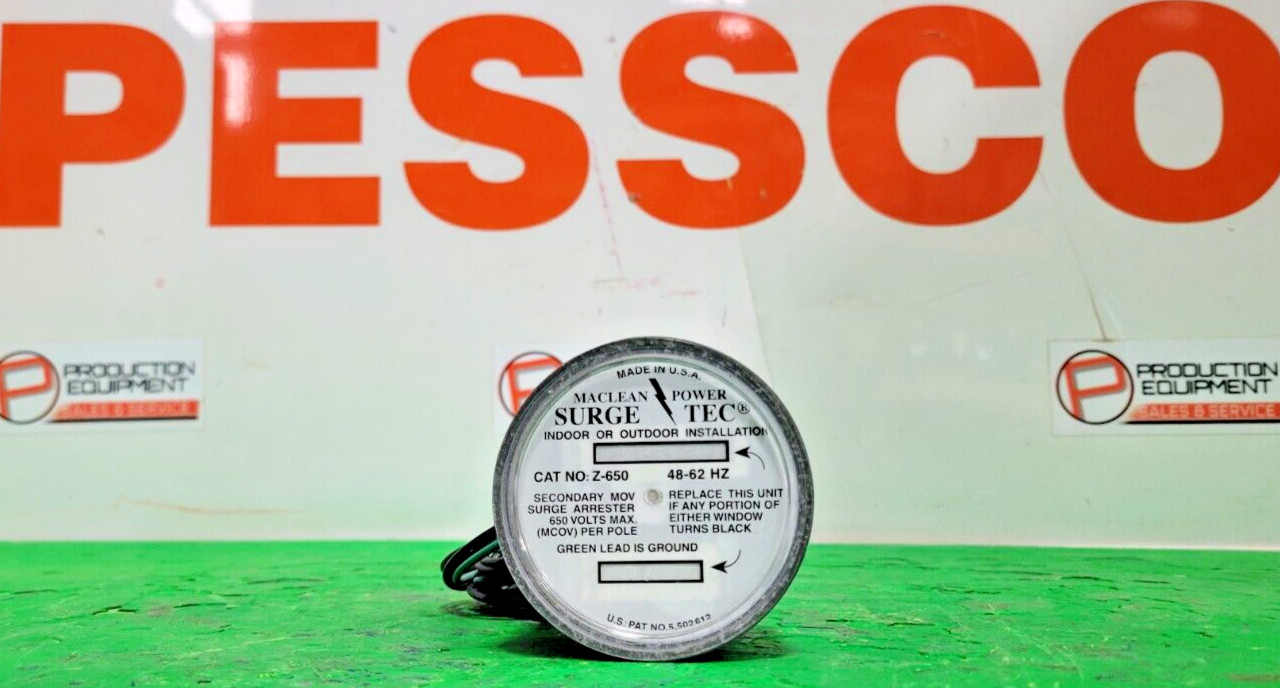 🟠MACLEAN Z-650 SECONDARY MOV SURGE ARRESTOR PESSCO OFFERING 1 G060724-3-12 🗽