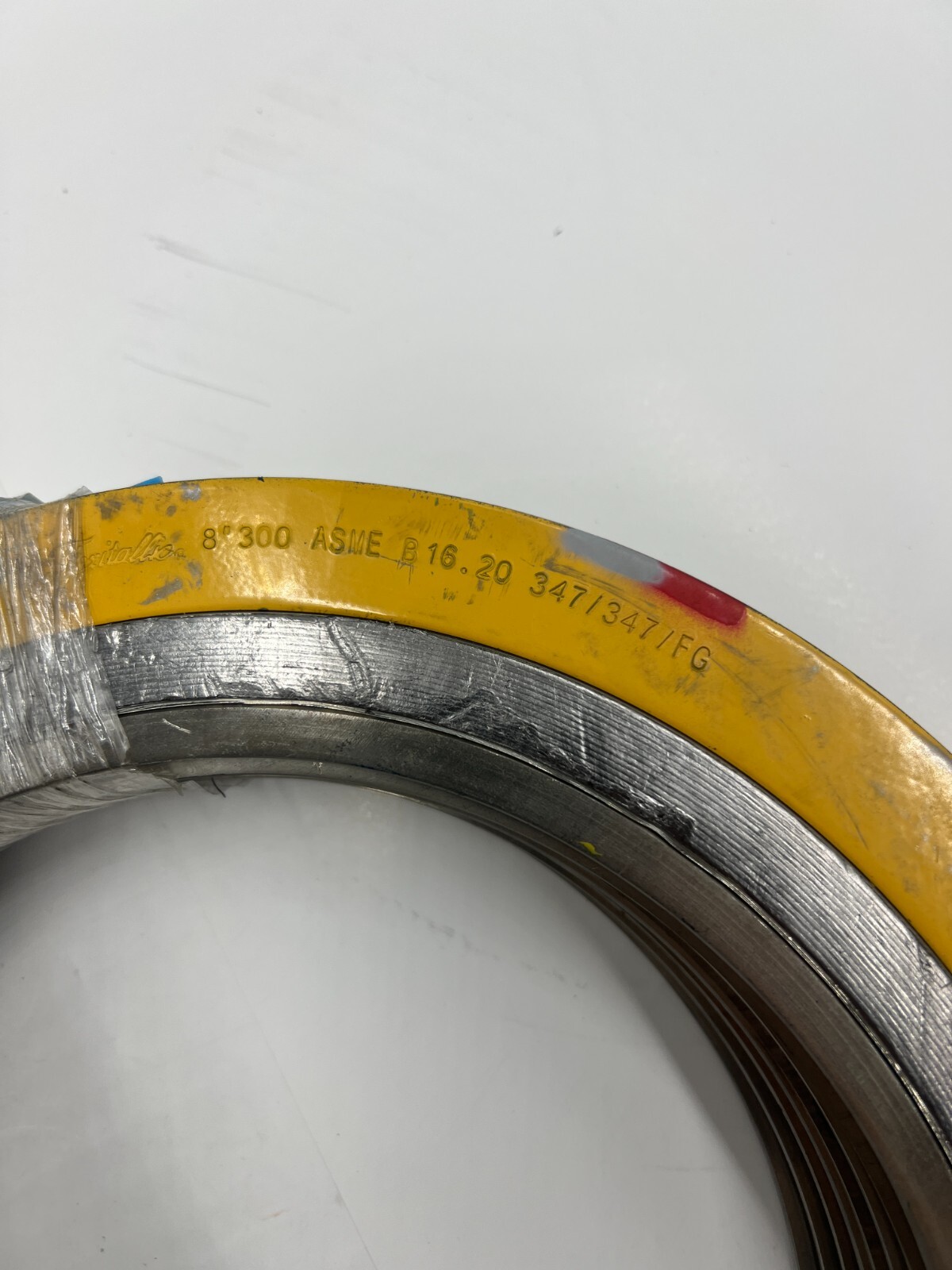 QTY 10 Flexitallic Spiral Wound Gasket 8″ 300 ASME B16.20 347/347/FG, Yellow