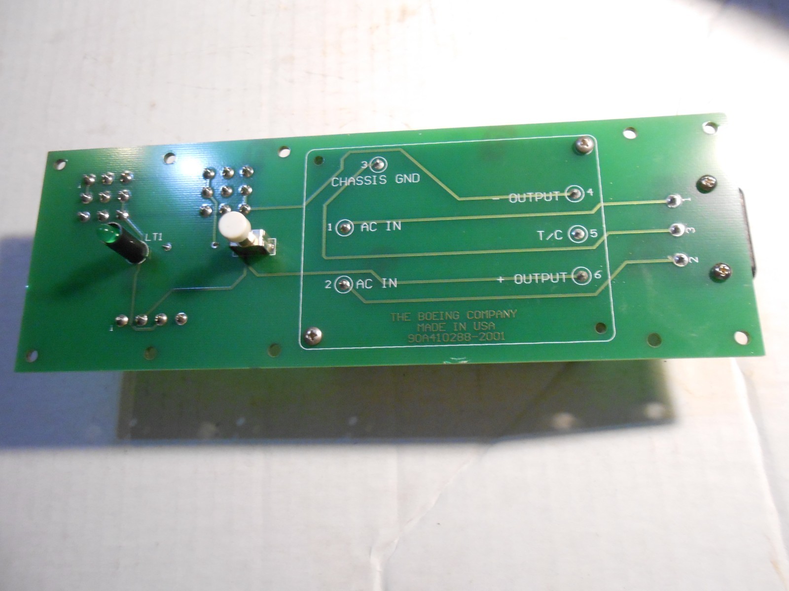 FLIGHT SIMULATOR POWER SUPPLY BOARD 90A410288-2001 ACOPIAN 12WL250 BOING