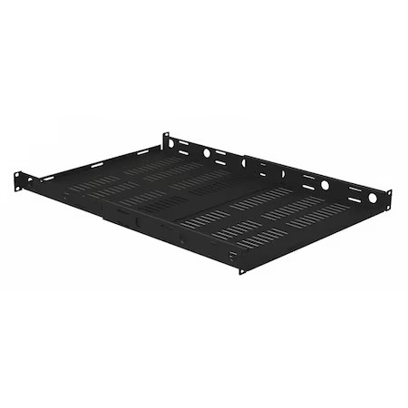 Video Mount Products Ers1u4p 1U Vented Adjustable Four Post Rack Shelf