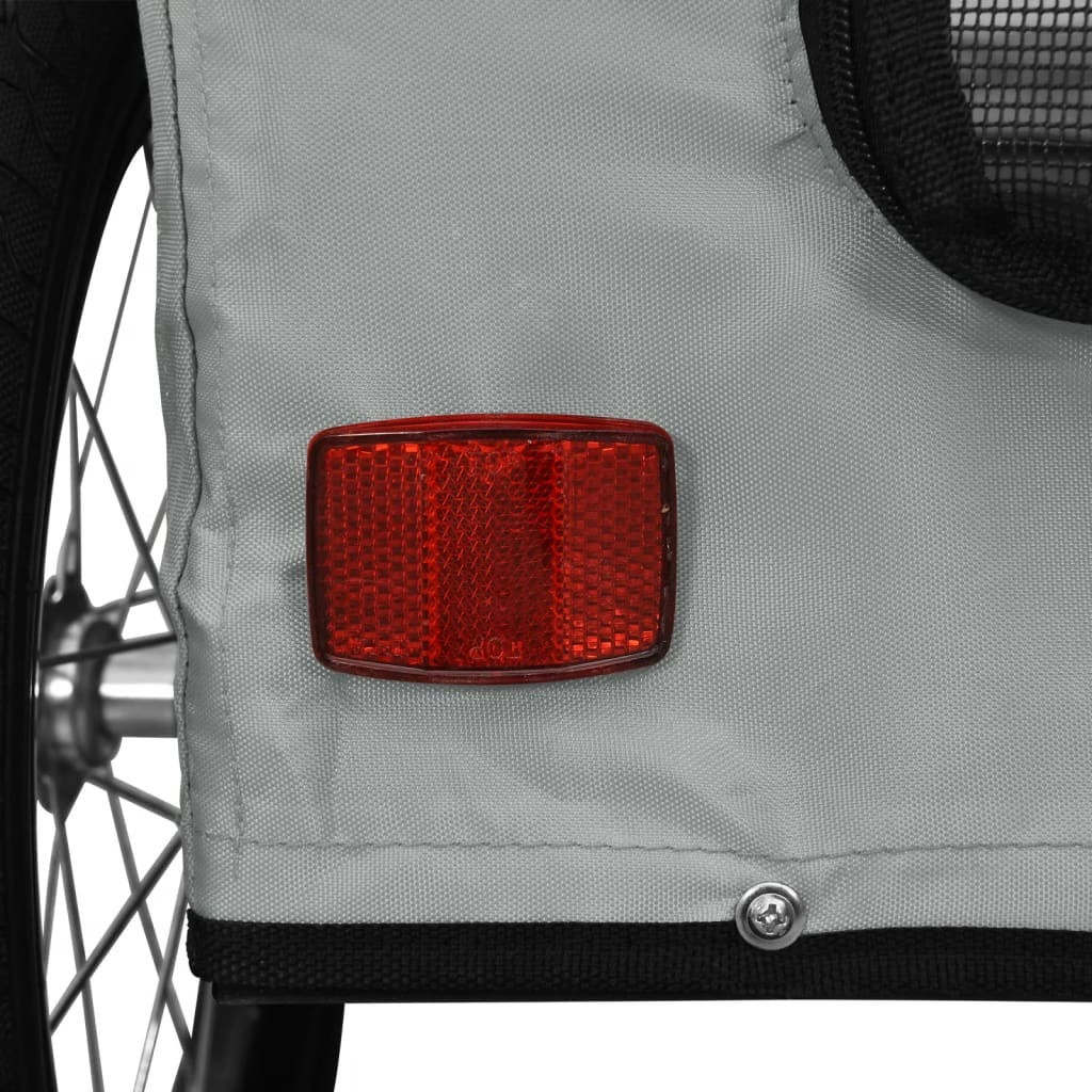 Pet Bike Trailer Grey Oxford fabric, iron, PVC Medium Durable