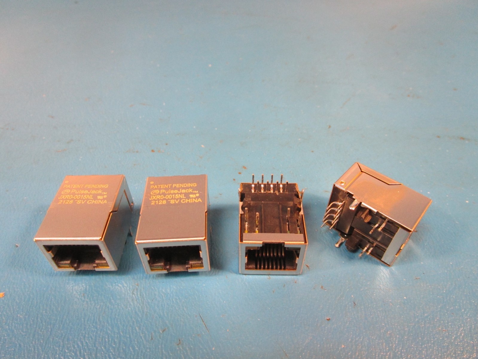 LOT OF 4 Pulse Electronics JXR0-0015NL, CONN JACK 1PORT PCB, 1 Port RJ45